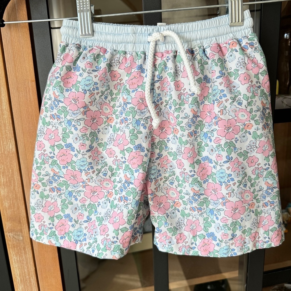 Cecil & Lou boys swimming trunks shorts drawstring Liberty Floral print pastel